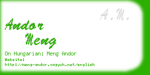 andor meng business card